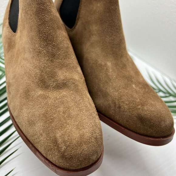 Steve Madden Rhiannon Brown Suede Almond Toe Ankle Chelsea Boots Size 7.5M NWOB - Picture 4 of 13